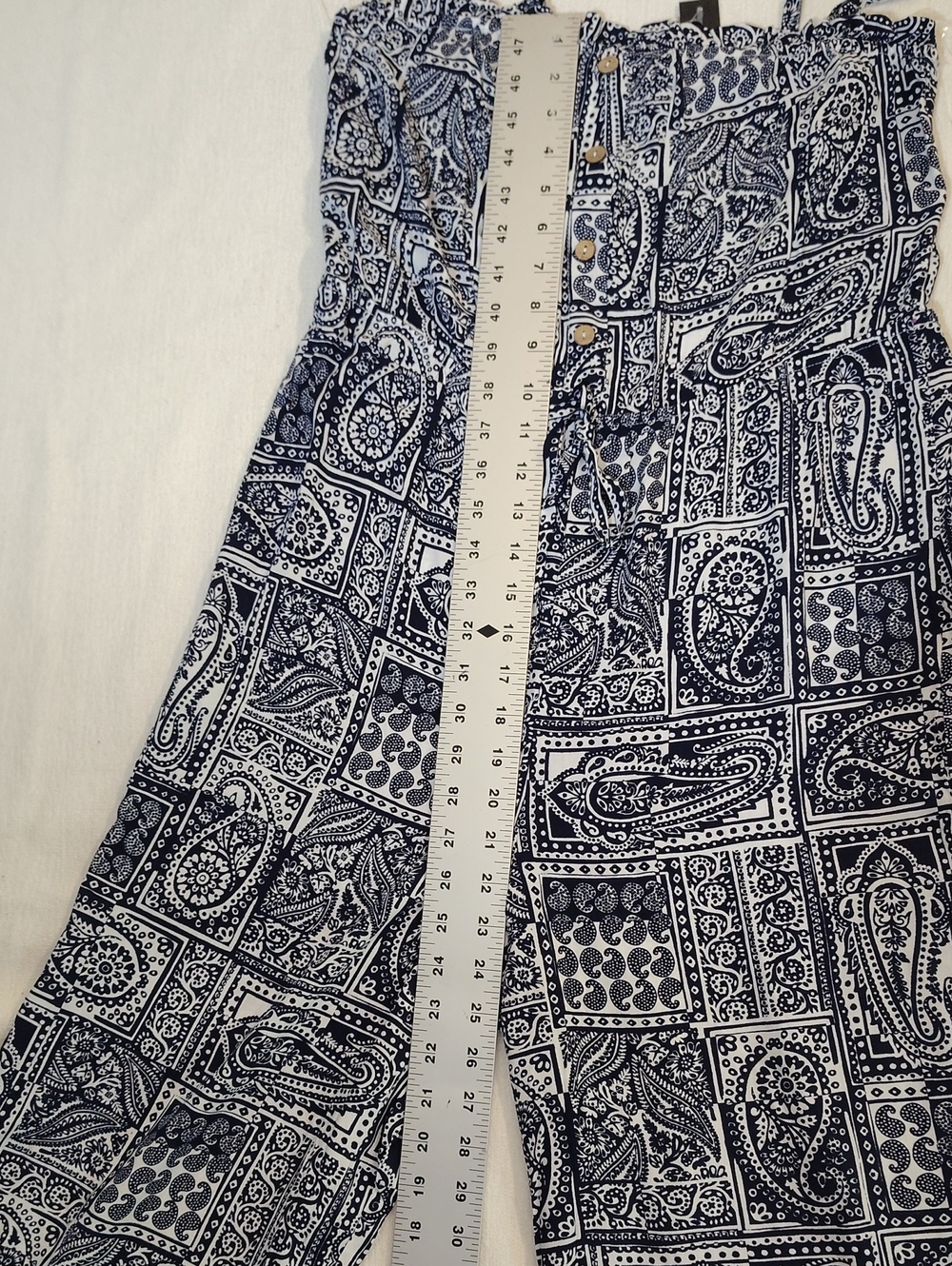 Asuwish Women's Paisley Print Wide-Leg Jumpsuit.Size L - Picture 11 of 14